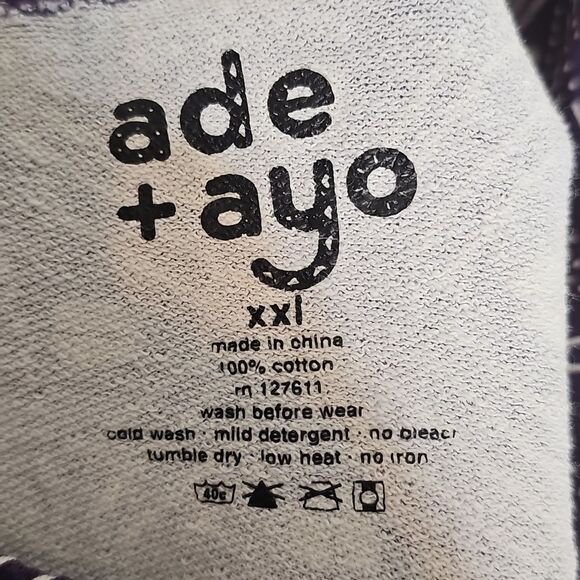 ADE+AYO Purple Geometric Pattern Overall Jumpsuit XXL - Picture 7 of 9